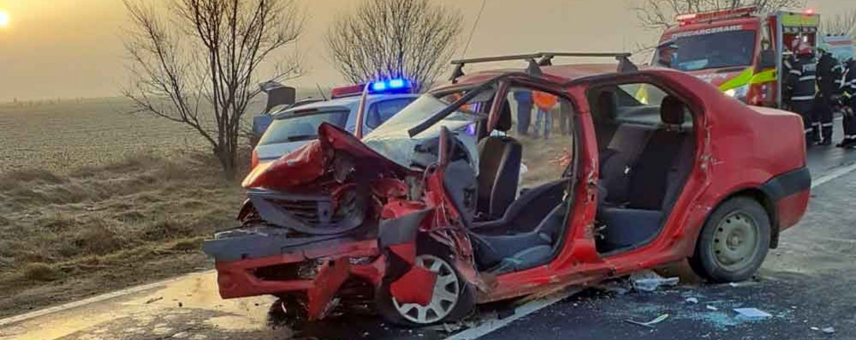 Dâmboviţa: Accident pe DN 71, un microbuz implicat şi cinci persoane rănite