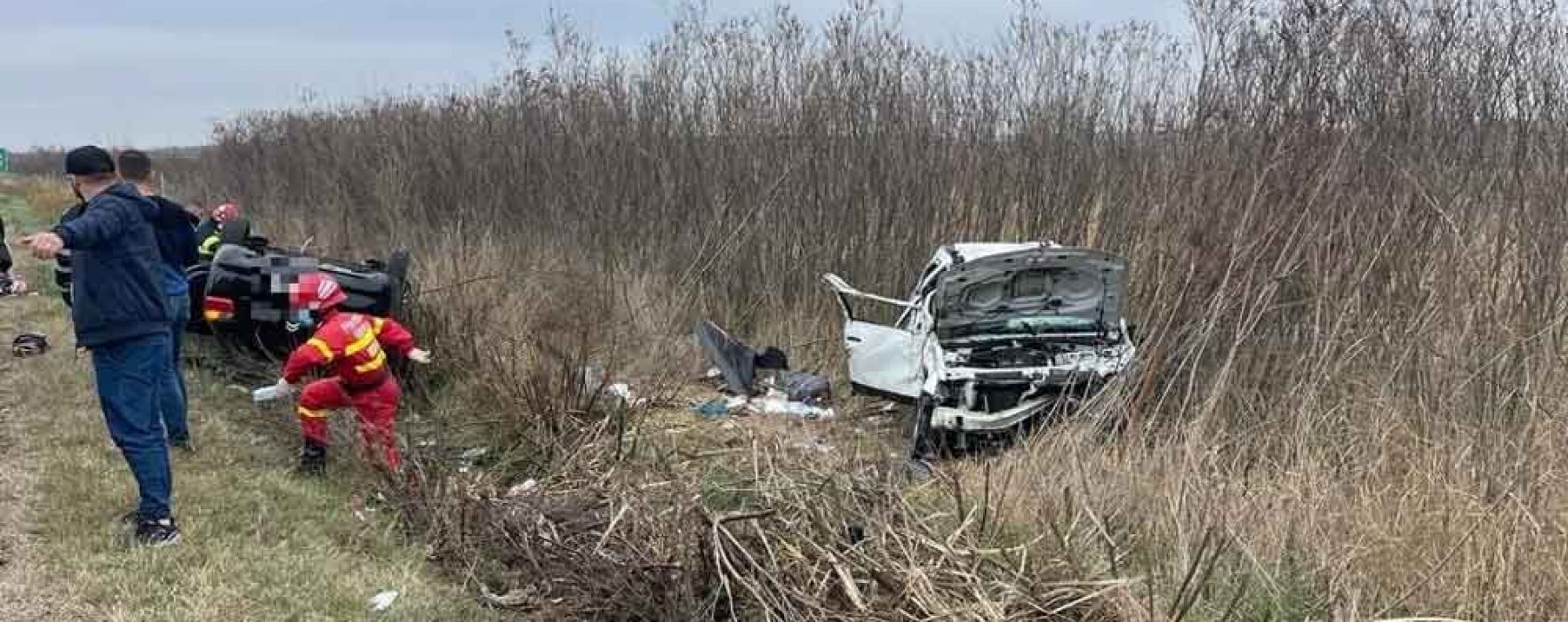 Dâmboviţa: Accident pe A1 la km 60, cinci persoane rănite