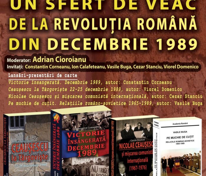 „Un Sfert de Veac de la Revoluţia Română din Decembrie 1989”, simpozion la Muzeul de Istorie Târgovişte