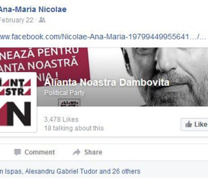 #parlamentare2016 Aţi dat like Anei Maria Nicolae? Sunteţi simpatizanţi ai filialei Dâmboviţa a Partidului lui Marian Munteanu!