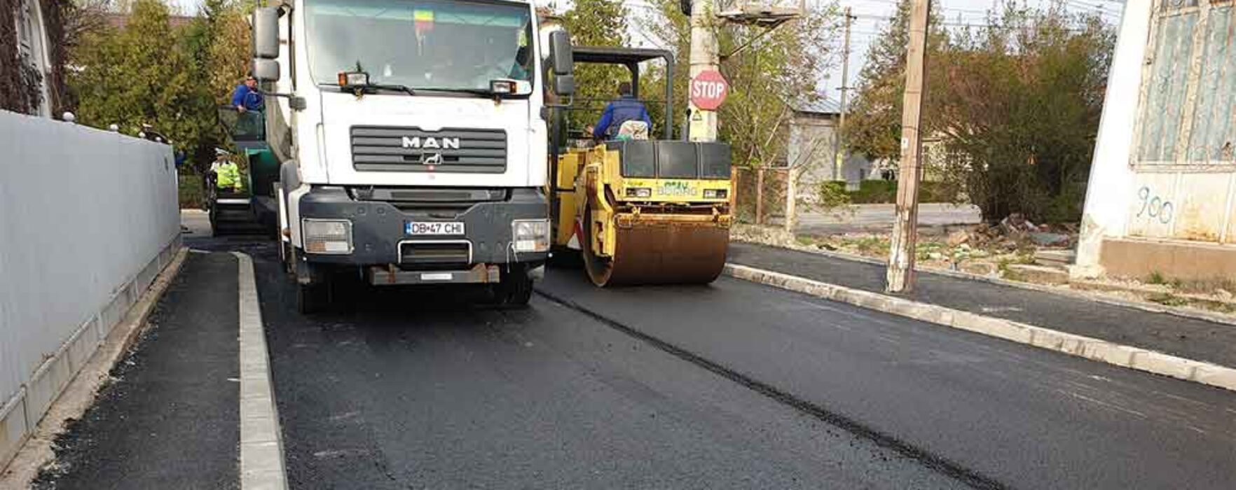 Târgovişte: Se toarnă stratul doi de asfalt pe str. Tudorică Popescu