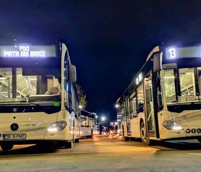 Târgovişte: Autobuzele noi Mercedes-Benz Citaro Hybrid au intrat în circulaţie