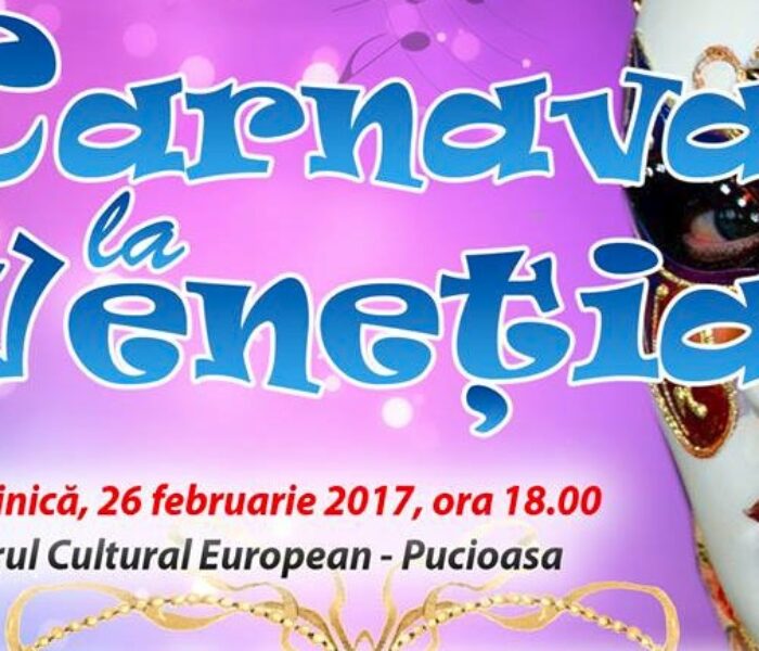 ”Carnaval la Veneţia”, spectacol de muzică clasică, la Târgovişte şi Pucioasa