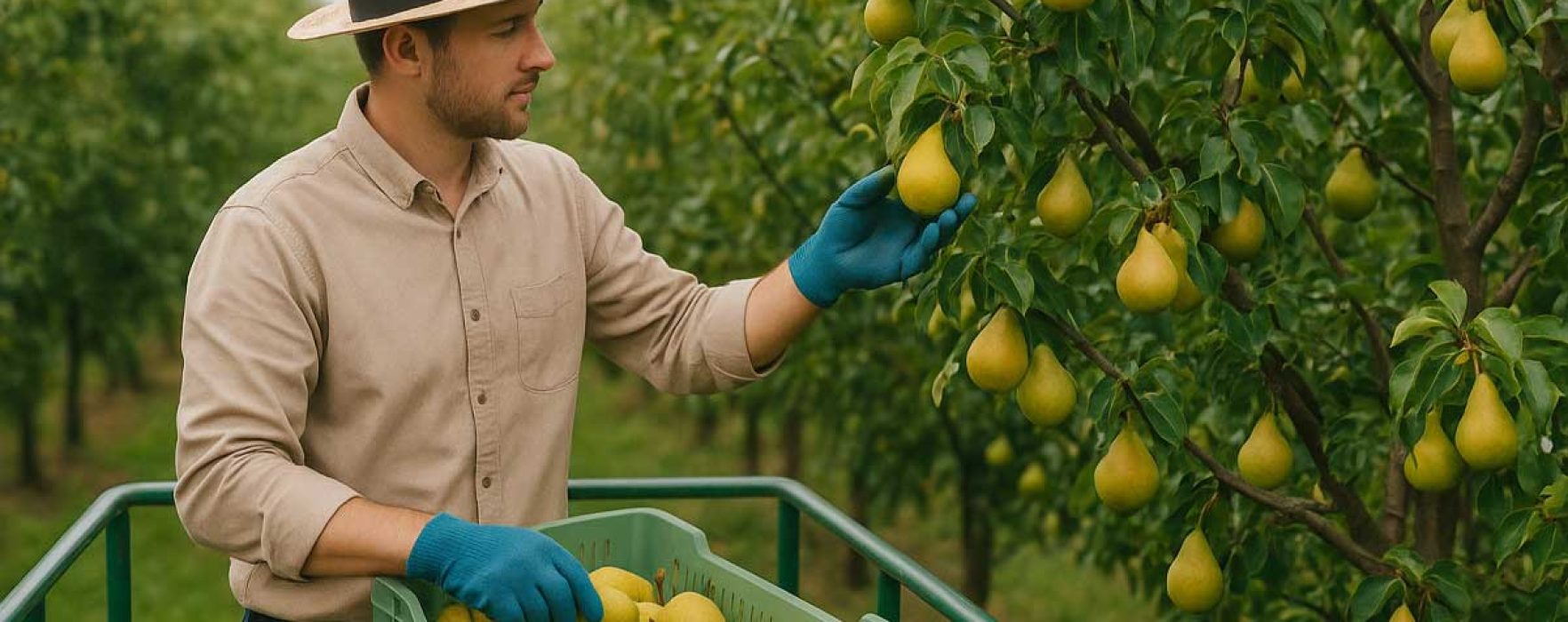 Se caută culegători de pere în Olanda; salariu 14,4 euro brut pe oră