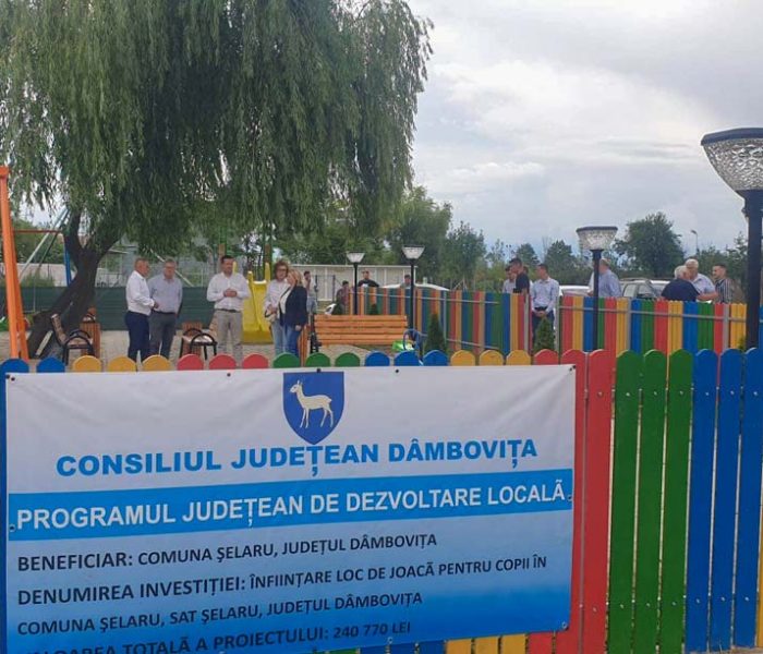 Dâmboviţa: Loc de joacă şi teren sportiv prin PJDL la Şelaru