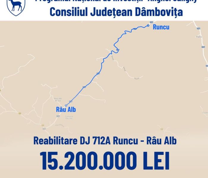 Preşedinte CJ Dâmboviţa, Corneliu Ştefan: Am semnat contractul de finanţare pentru reabilitarea DJ 712A Runcu-Râu Alb