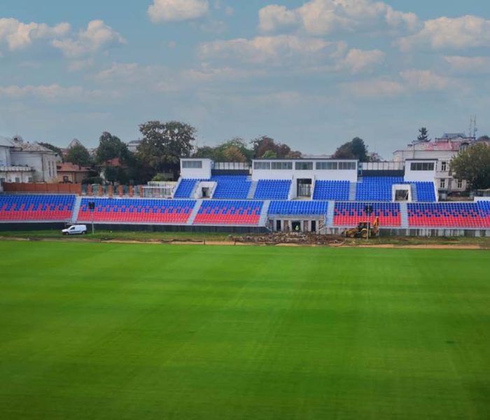 Târgovişte: Stadiul reconstrucţiei stadionului „Eugen Popescu” (septembrie 2022)