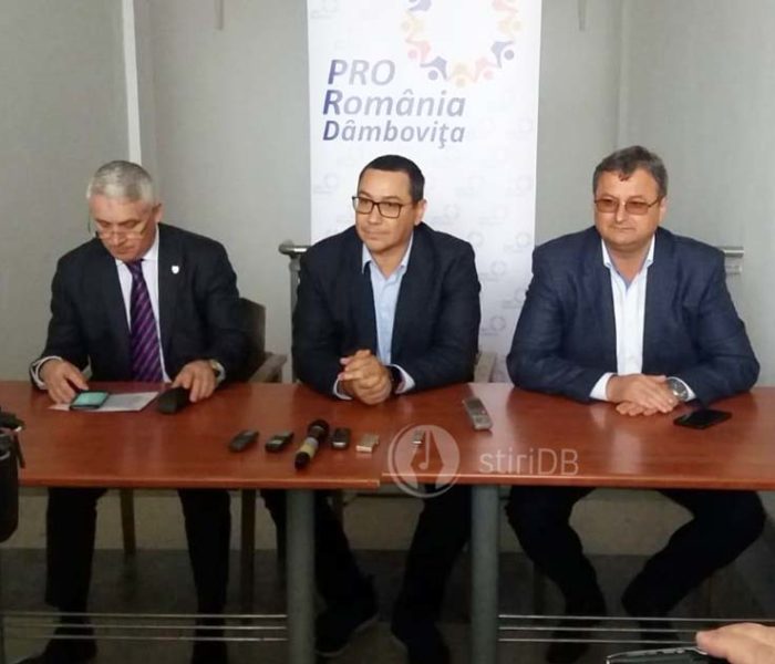 Ponta, la Târgovişte, mesaje pentru Dragnea şi Rovana Plumb