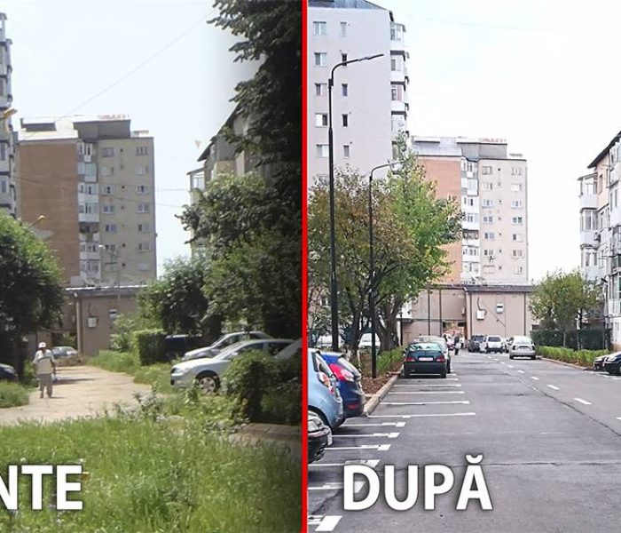 Târgovişte: Asfaltare, demolare garaje, locuri noi de parcare, pe str. Udrişte Năsturel în micro 4